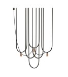 Designer pendant lamps - Dohar Udin 3 pendant lamp - Matte black-platinum 9784 - product 1