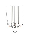 Dohar Udin 3 pendant lamp - Matte black-platinum 9784