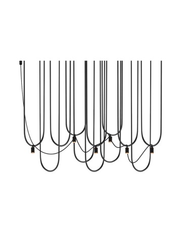 Dohar Udin 6 pendant lamp - Black 9785