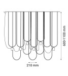 Designer pendant lamps - Dohar Udin 6 pendant lamp - Black 9785 - product 2