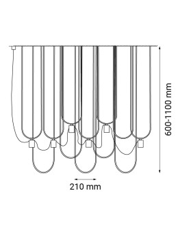 Dohar Lampa wisząca Udin 6 - Czarna 9785 - produkt 2
