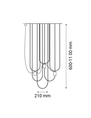 Dohar Udin 3 pendant lamp - Black 9786 - product 2