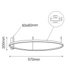 Ring ceiling lamps - Shilo Plafon Agari 57 - Gold (570 mm) 3000K 1334 - product 2