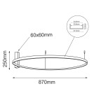 Ring ceiling lamps - Shilo Plafon Agari 87 - Black (870 mm) 3000K 1340 - product 2