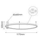 Ring ceiling lamps - Shilo Plafon Agari 117 - Black (1170 mm) 4000K 1352 - product 2