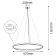 Shilo Lampa wisząca Agari 57 - Czarna (570 mm) 3000K 5320