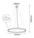 Pendant lamps circles - Shilo Pendant lamp Agari 57 - Black (570 mm) 4000K 5322 - product 2