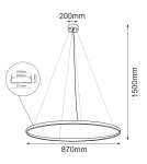 Pendant lamps circles - Shilo Pendant lamp Agari 87 - Gold (870 mm) 4000K 5335 - product 2