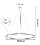 Pendant lamps circles - Shilo Pendant lamp Agari 117 - Gold (1170 mm) 3000K 5344 - product 2