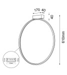 Ring wall lamps - Shilo Wall lamp Agaro 57 - Gold (610 mm) 4000K 4305 - product 2