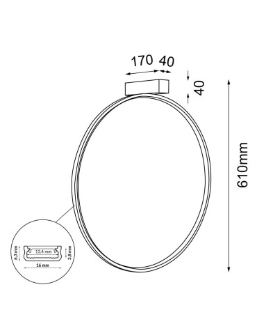 Shilo Kinkiet Agaro 57 - Złoty (610 mm) 4000K 4305 - produkt 2
