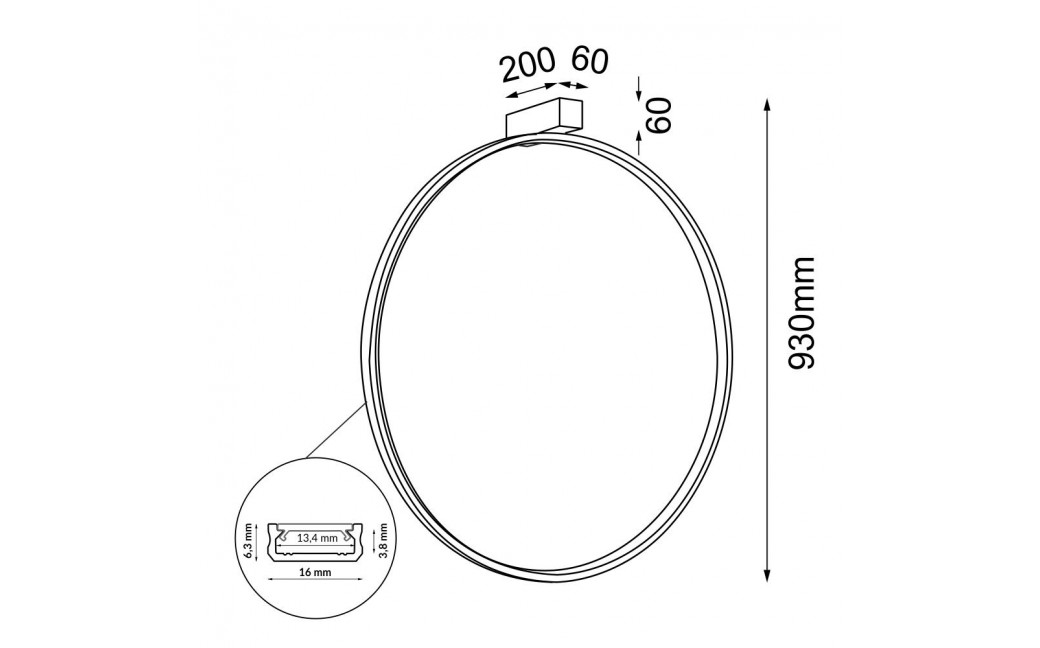 Shilo Kinkiet Agaro 87 - Czarny (930 mm) 3000K 4310