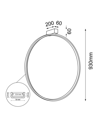 Shilo Kinkiet Agaro 87 - Czarny (930 mm) 4000K 4312 - produkt 2
