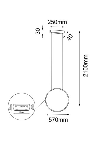 Shilo Agaro 57 Pendant Lamp - Black (570 mm) 4000K 5302 - product 2