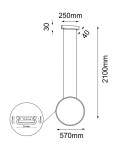 Pendant lamps circles - Shilo Agaro 57 Pendant Lamp - Gold (570 mm) 4000K 5305 - product 2