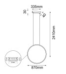 Pendant lamps circles - Shilo Agaro 87 Pendant Lamp - Black (870 mm) 3000K 5310 - product 2