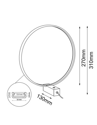 Shilo Lampa stołowa Agaro 27 - Złota (310 mm) 3000K 2004 - produkt 2
