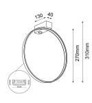 Ring wall lamps - Shilo Wall lamp Agaro 27 - Gold (310 mm) 4000K 4317 - product 2