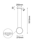 Pendant lamps circles - Shilo Agaro 27 Pendant Lamp - Black (270 mm) 3000K 5306 - product 2