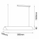 Shilo Lampa wisząca Agrola Z - Czarna (900 mm) 3000K 5206
