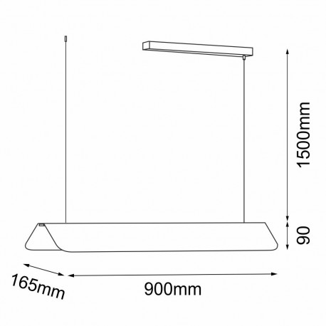 Shilo Lampa wisząca Agrola Z - Czarna (900 mm) 3000K 5206