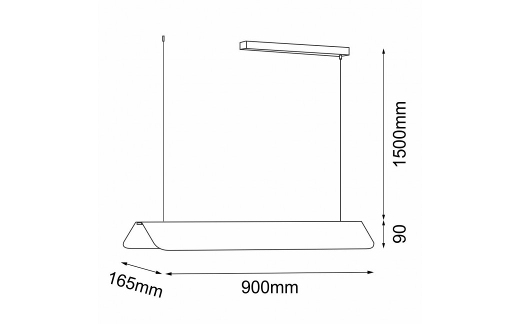 Shilo Lampa wisząca Agrola Z - Czarna (900 mm) 3000K 5206