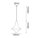 Boho pendant lamps - Shilo Pendant lamp Alda S - White (300 mm) 5114 - product 2