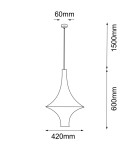 Boho pendant lamps - Shilo Pendant lamp Alda M - Black (420 mm) 5112 - product 2