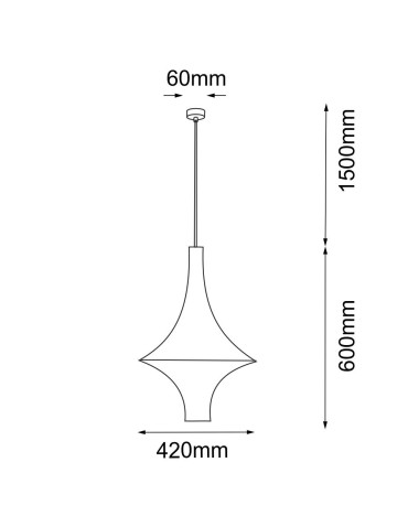 Shilo Pendant lamp Alda M - Beige (420 mm) 5118 - product 2