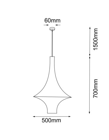 Shilo Pendant lamp Alda L - Black (500 mm) 5113 - product 2