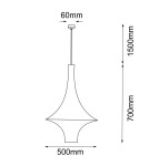 Boho pendant lamps - Shilo Pendant lamp Alda L - Beige (500 mm) 5119 - product 2