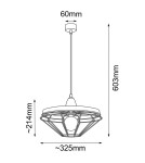 Loft pendant lamps - Shilo Alkaba Pendant Lamp - Matte Black Platinum (325 mm) 5013 - product 2