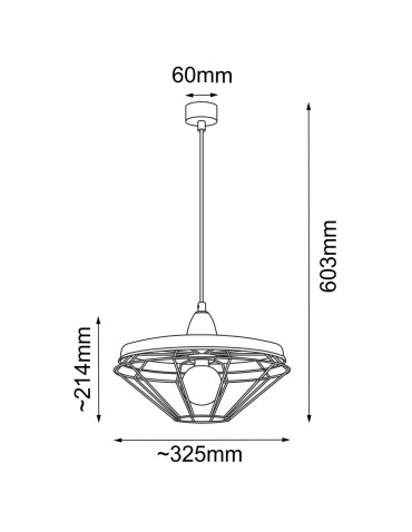 Shilo Alkaba Pendant Lamp - Matte Black Platinum (325 mm) 5013 - product 2