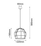 Loft pendant lamps - Shilo Alkana Pendant Lamp - Matte Black Platinum (220 mm) 5022 - product 2