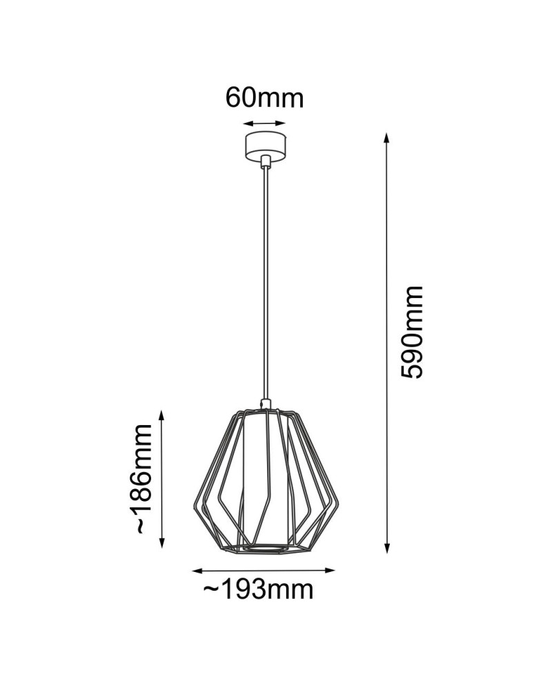 Loft pendant lamps - Shilo Alkaza Pendant Lamp - Matte Black Platinum (193 mm) 5023 - product kolory-swiatla.pl 2