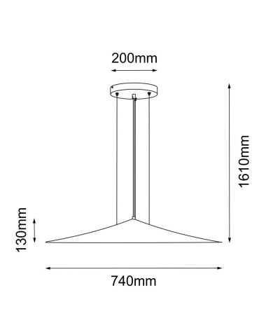 Shilo Pendant lamp Brito 74 - Platinum matt (740 mm) 5068 - product 2