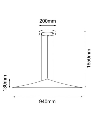 Shilo Pendant lamp Brito 94 - Platinum matt (940 mm) 5069 - product 2