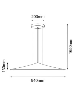 Shilo Lampa wisząca Brito 94 - Platyna mat (940 mm) 5069 - produkt 2