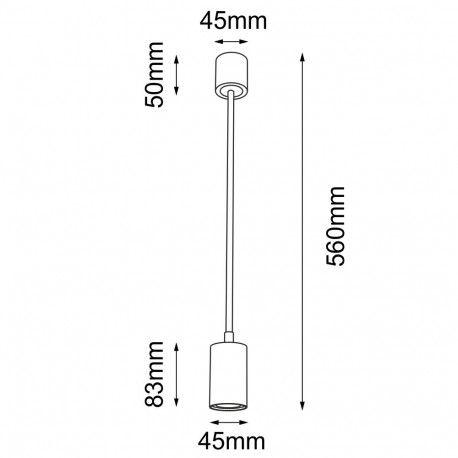 Shilo Lampa wisząca Dakata 1 - Czarna 5632
