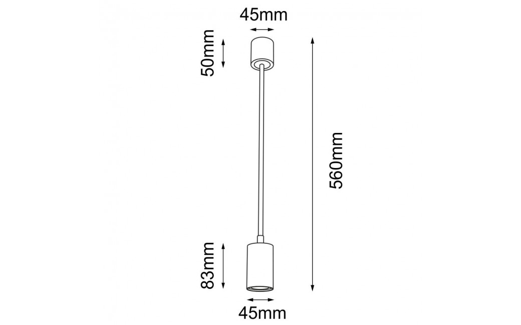 Shilo Lampa wisząca Dakata 1 - Czarna 5632