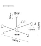 Industrial pendant lamps - Shilo Dakata 4 Pendant Lamp - Black 5636 - product 2