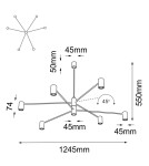 Industrial pendant lamps - Shilo Dakata 6 Pendant Lamp - Black 5638 - product 2