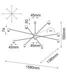 Industrial pendant lamps - Shilo Dakata 8 Pendant Lamp - Black 5640 - product 2