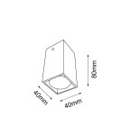 Square ceiling luminaires - Shilo Plafon Doha - Black (80 mm) 1095 - product 2