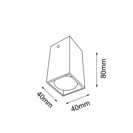 Shilo Plafon Doha - Czarny (80 mm) 1095