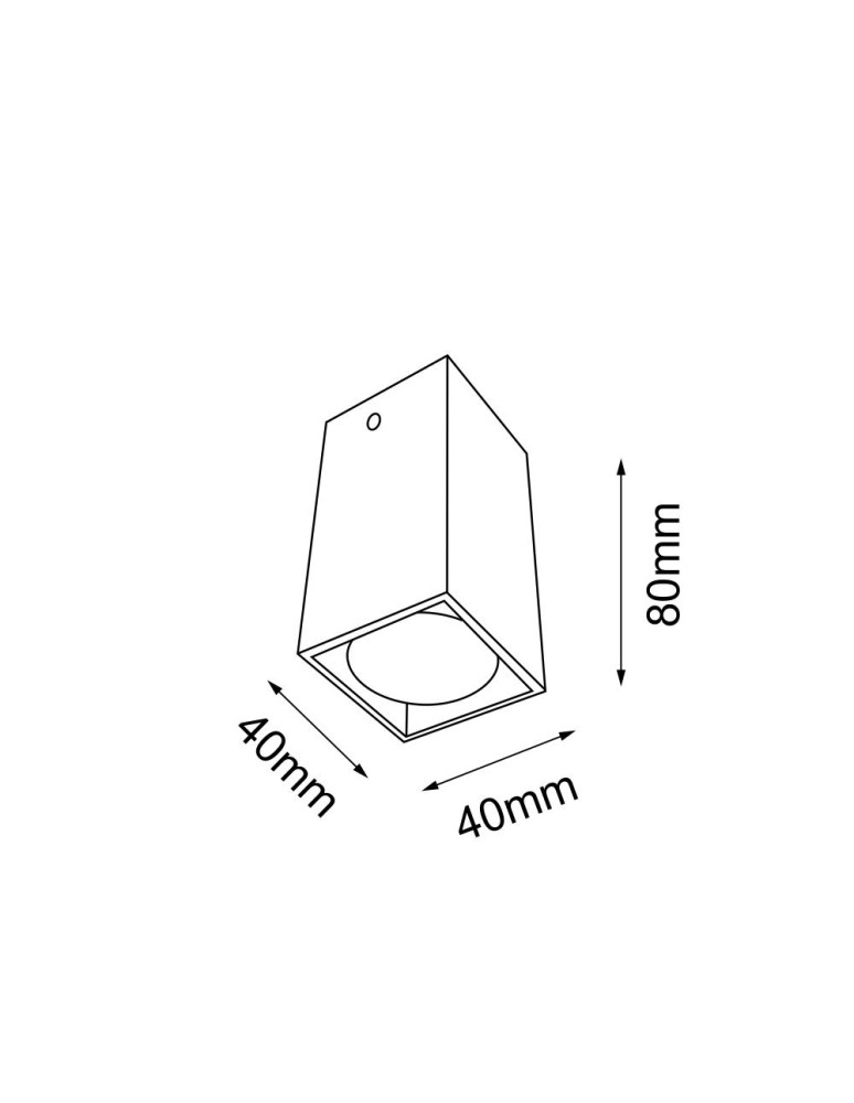 Square ceiling luminaires - Shilo Plafon Doha - Black (80 mm) 1095 - product kolory-swiatla.pl 2