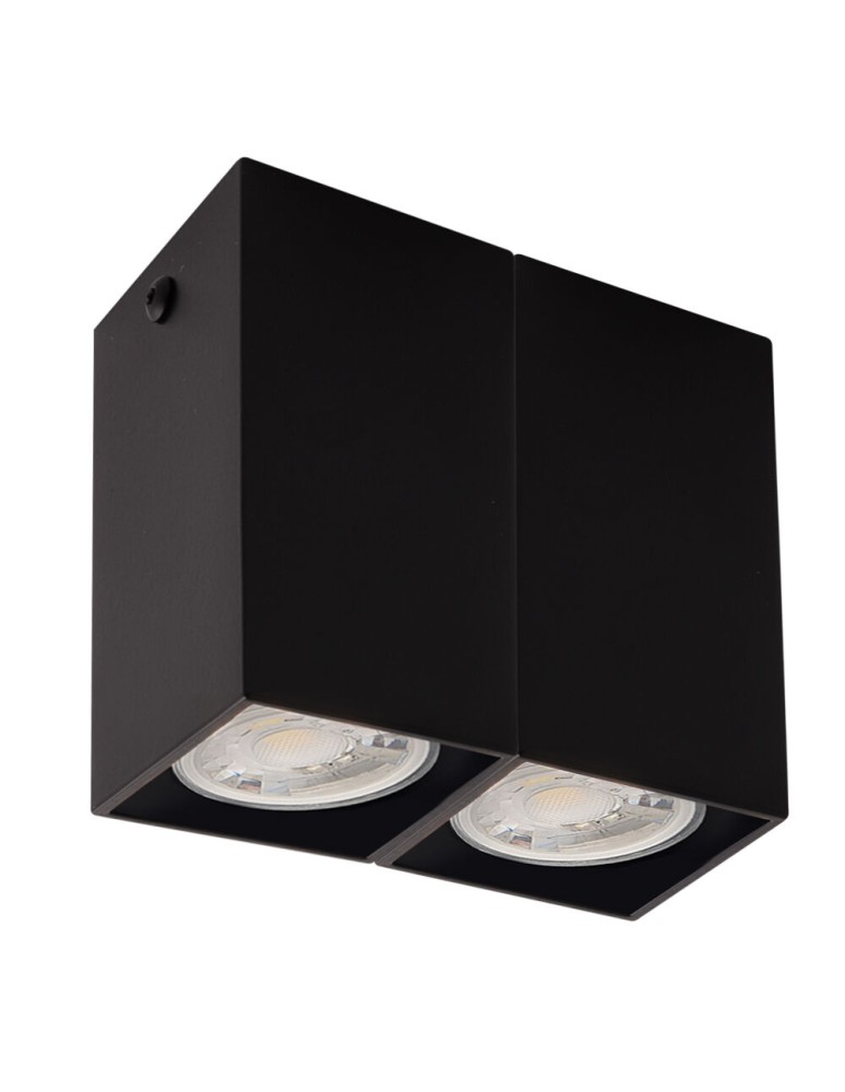 Square ceiling luminaires - Shilo Plafon Doha 2 - Black (80 mm) 1096 - product kolory-swiatla.pl 1