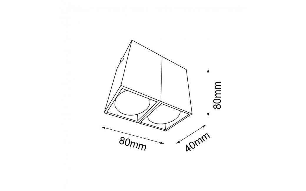 Shilo Plafon Doha 2 - Czarny (80 mm) 1096