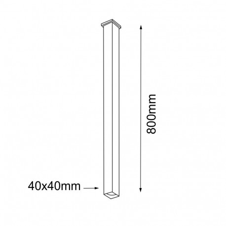 Shilo Plafon Doha - Czarny IP44 (800 mm) 8076