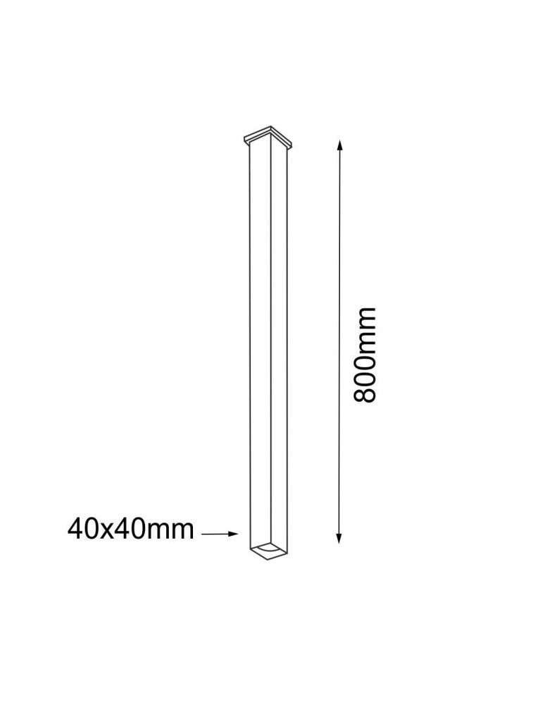 Ceiling downlights - tubes - Shilo Plafon Doha - Black IP44 (800 mm) 8076 - product kolory-swiatla.pl 2